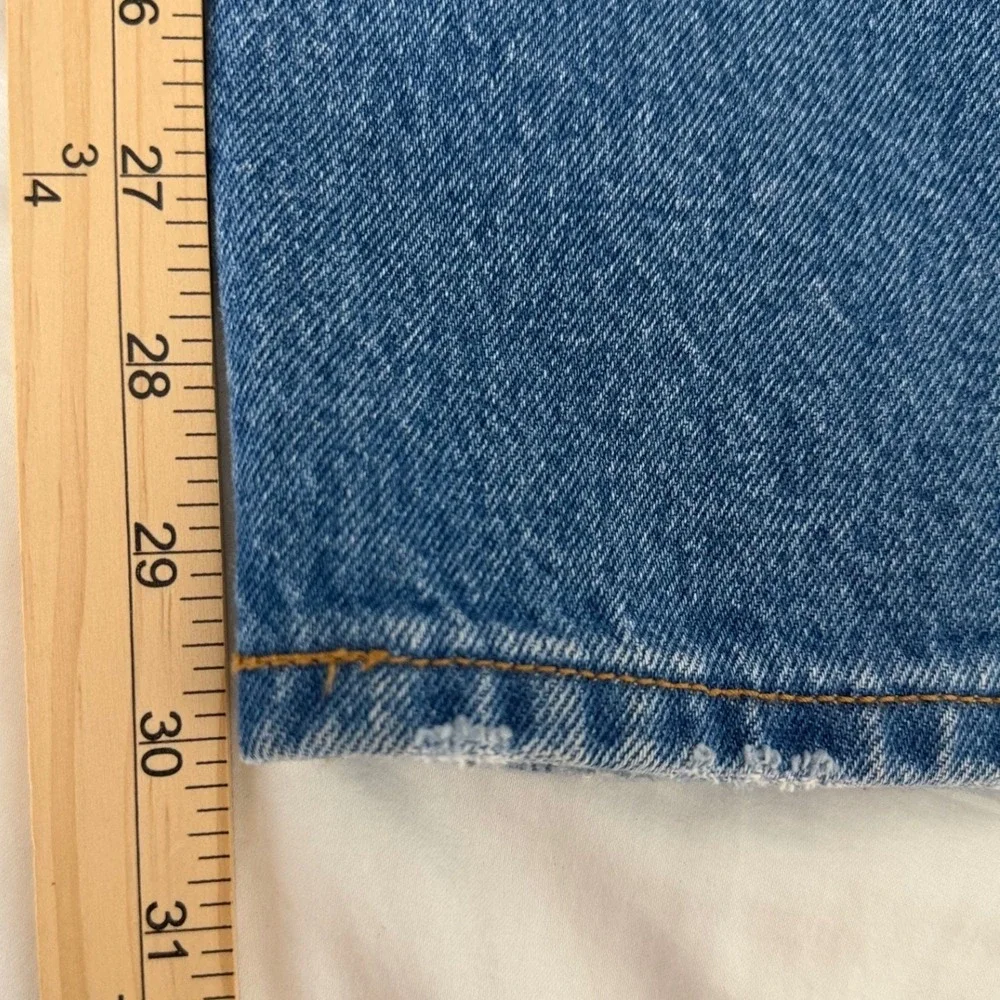 Levis 501 Original Fit Jeans Men 31x30 Blue Distressed Straight Leg Button Fly
